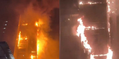 Gedung di Jalan Abdul Muis Jakpus Terbakar, Damkar Kerahkan 20 Unit Pemadam