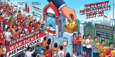 336 Ribu Orang Berebut 9 Ribu Undangan Upacara HUT RI di Istana