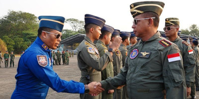 Panglima TNI Tinjau Kesiapan Alutsista Demo Udara HUT Ke-81 RI