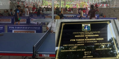 Gedung Serba Guna Taman Harapan Indah Resmi Digunakan Warga