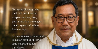 30 Tahun Imamat Romo Yos Bintoro: Pastor Pertama Lulus Pendidikan Perwira Karier TNI