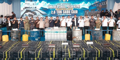 2,6 Ton Sabu Cair Digagalkan di Kepri
