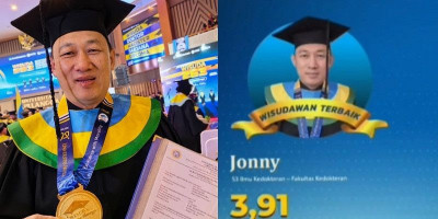 Brigjen TNI dr. Jonny Raih Doktor di UNAIR dengan IPK 3,91