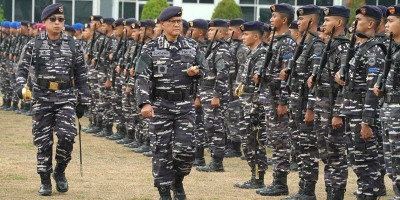 Kodaeral XIV Sorong  Gelar Apel Siaga Peringati HUT ke-81 TNI AL