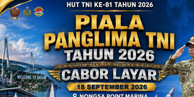Kejuaraan Layar Piala Panglima TNI 2026 Siap Digelar di Batam