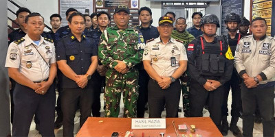 Sidak Gabungan Lapas Merauke, Handphone hingga Senjata Tajam Rakitan Ditemukan