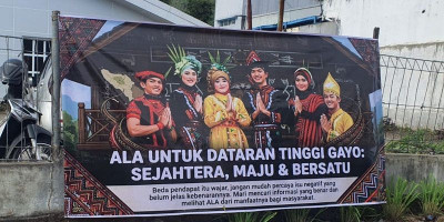 Spanduk ALA Mulai Bermunculan di Takengon, Aspirasi Pemekaran Kembali Menguat