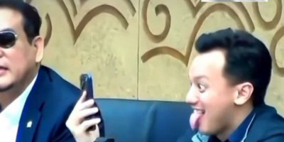 Viral! Anggota DPR Gerindra Moreno Soeprapto Video Call Sambil Melet Saat RDP Resmi Bersama MIND ID
