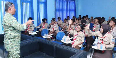 Kodaeral XIV Sorong Ikuti Grand Launching Ekstrakurikuler Korps Kadet Republik Indonesia (KKRI)                                                  