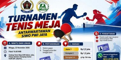 Siwo PWI Jaya Gelar Turnamen Tenis Meja Antarwartawan 2026