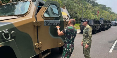 Jelang HUT ke-81 TNI, Yonarhanud 1 Marinir Cek Kesiapan Alutsista