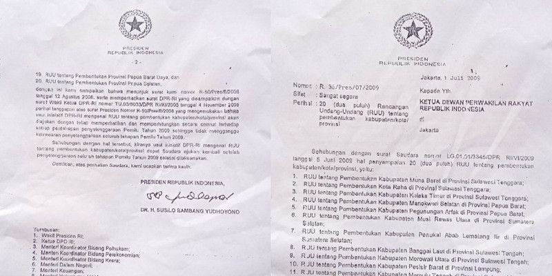 Surpres SBY 2009 Jadi Sorotan, ALA Pertanyakan Nasib Usulan Pemekaran