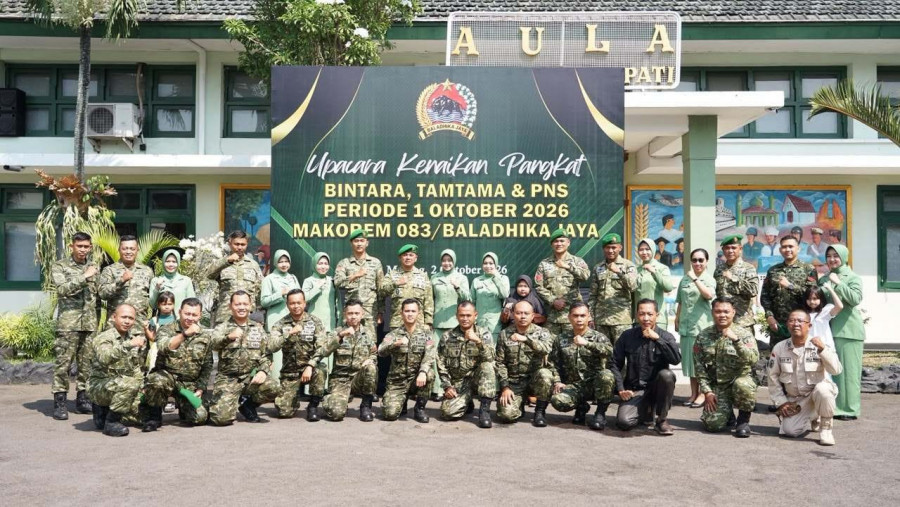 17 Personel Makorem 083/Bdj Naik Pangkat, Danrem Tekankan 4 Pesan Ini