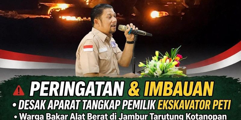 Ekskavator Diduga untuk PETI Dibakar Warga, SMSI Madina Desak Polisi Usut Pemilik