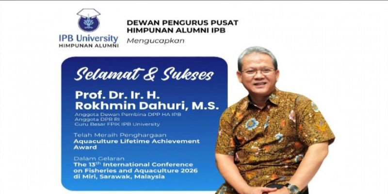 DPP HA IPB Bangga, Prof. Rokhmin Raih Aquaculture Lifetime Achievement Award di ICFA 2026 Malaysia