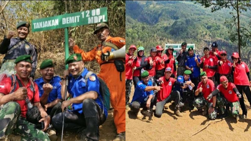 HUT TNI ke-81, Alastua TNI-AD dan My Trippala Adventure Kibarkan Merah Putih di Puncak Budug Asu