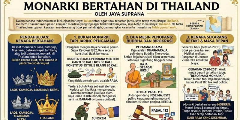 Monarki Bertahan di Thailand