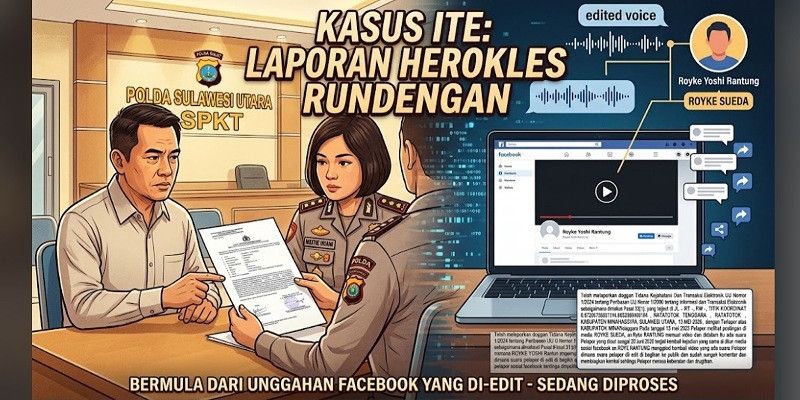 Herokles Laporkan Royke ke Polda Sulut Terkait Dugaan Pelanggaran UU ITE