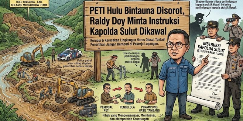PETI Hulu Bintauna Disorot, Raldy Doy Minta Instruksi Kapolda Sulut Dikawal