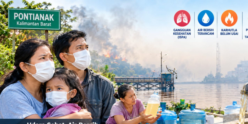 Pontianak Tercekik Asap, Air Bersih Terancam