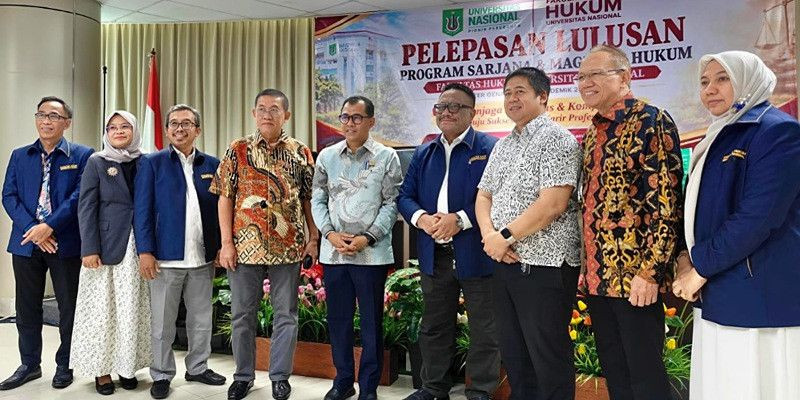 Agung Endrawan dan Ketua Ombudsman Bekali Lulusan FH UNAS Hadapi Dunia Kerja