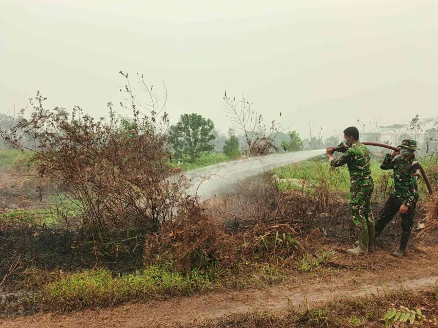 Kodam XXII/Tambun Bungai Terus Lakukan Pemadaman Karhutla di Wilayah Sebangau