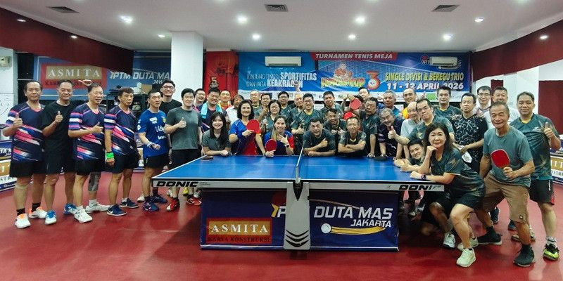 Silaturahmi Pongers Dibangun Lewat Meja Pingpong