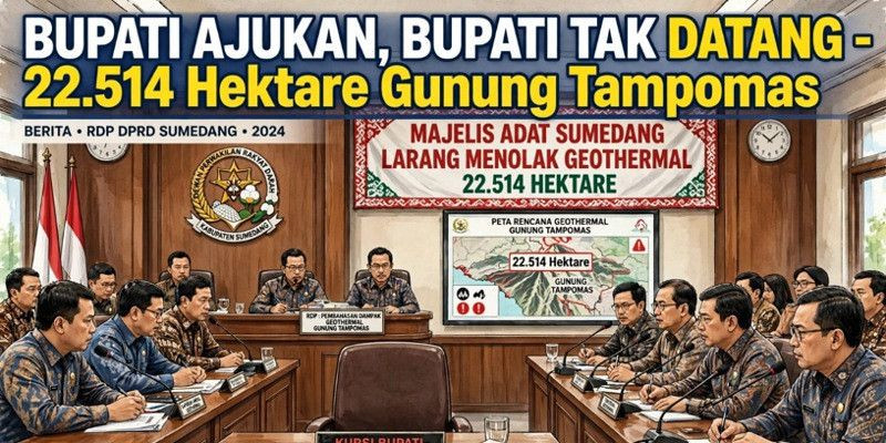 Bupati Tak Hadir, Koalisi Adat Desak Pencabutan Geothermal Tampomas